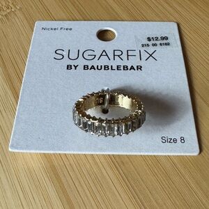 Sugarfix by BaubleBar Gold Baguette Eternity Ring – Sizes 7 & 8 (Nickel Free)‎
